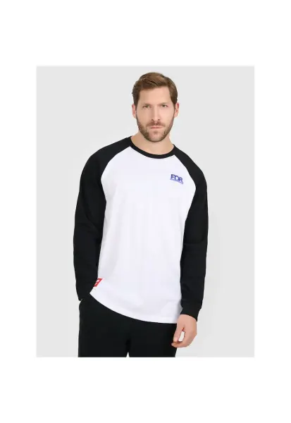 Bluza sport barbati -  oversize - alb - bumbac -