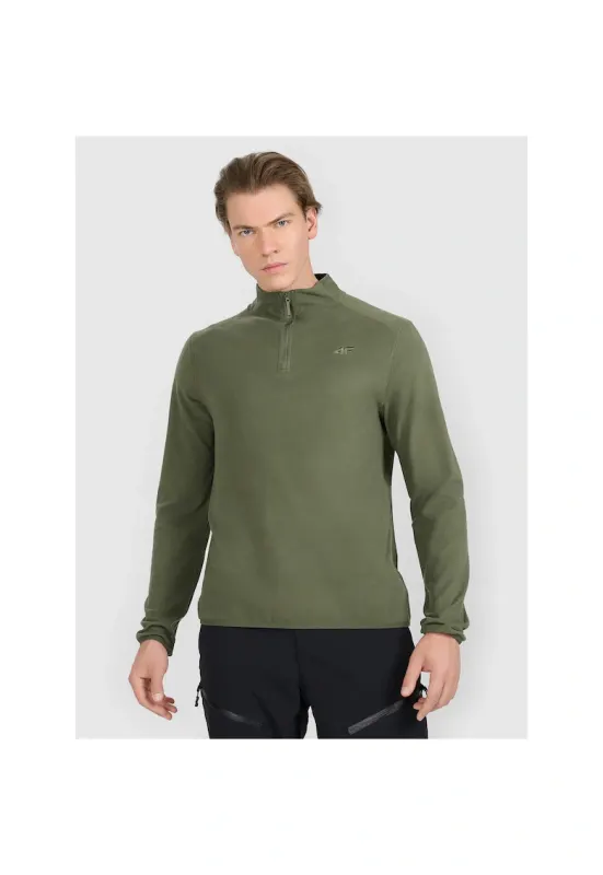 Bluza sport barbati termica - tehnologie 4FWarm - kaki - pentru schi - poliester - Verde