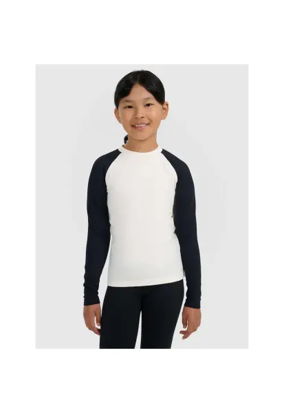 Bluza sport copii -  fleece - alb/negru -