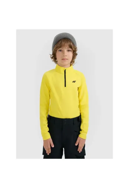 Bluza sport copii -  fleece - galben -