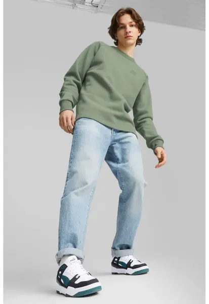 Bluza sport cu decolteu la baza gatului si maneci raglan Classics - Verde feriga