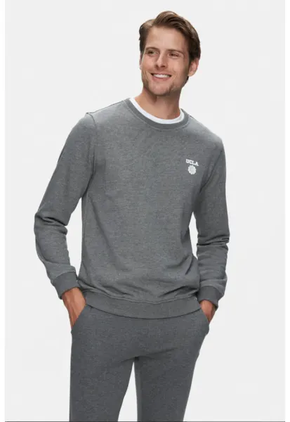 Bluza sport cu decolteu la baza gatului - VALLEY - Gri