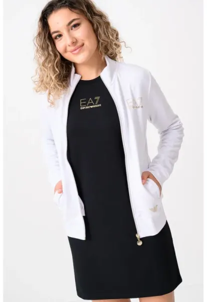 Bluza sport cu fermoar si buzunare laterale - Albastru pal