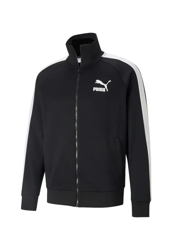 Bluza sport cu fermoar si maneci raglan Iconic T7 PT - Negru