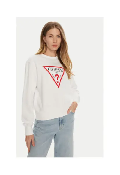 Bluza sport cu imprimeu - Alb