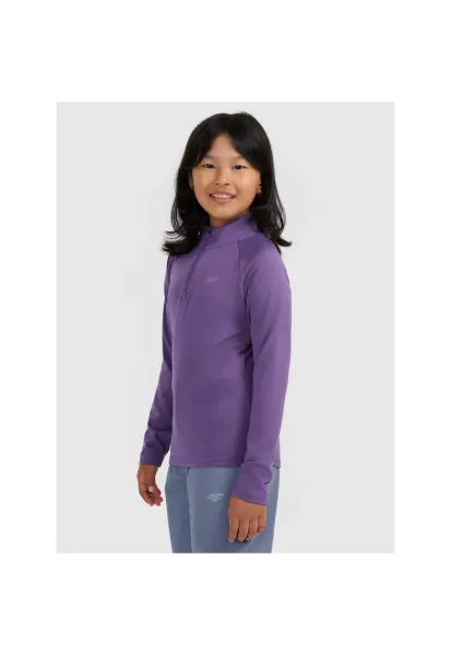 Bluza sport fete -  fleece - mov -