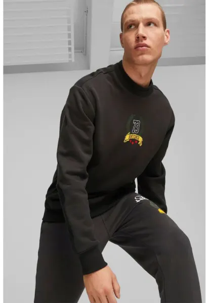 Bluza sport supradimensionata cu decolteu la baza gatului Hoop - Negru