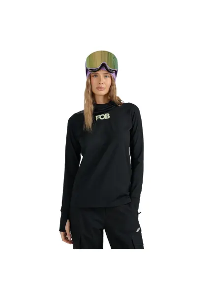 Bluza sport  termica pentru femei - neagra - poliester - tehnologie 4FWarm -