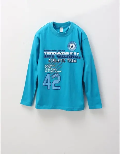 Bluza subtire Athletic Team, turcoaz