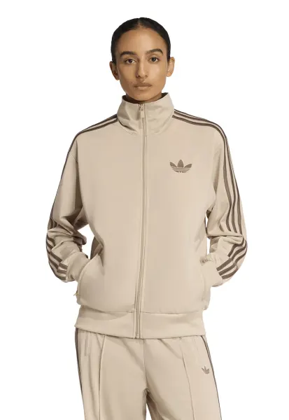 Bluza usoara de trening cu croiala lejera si fermoar Firebird - Bej/Kaki