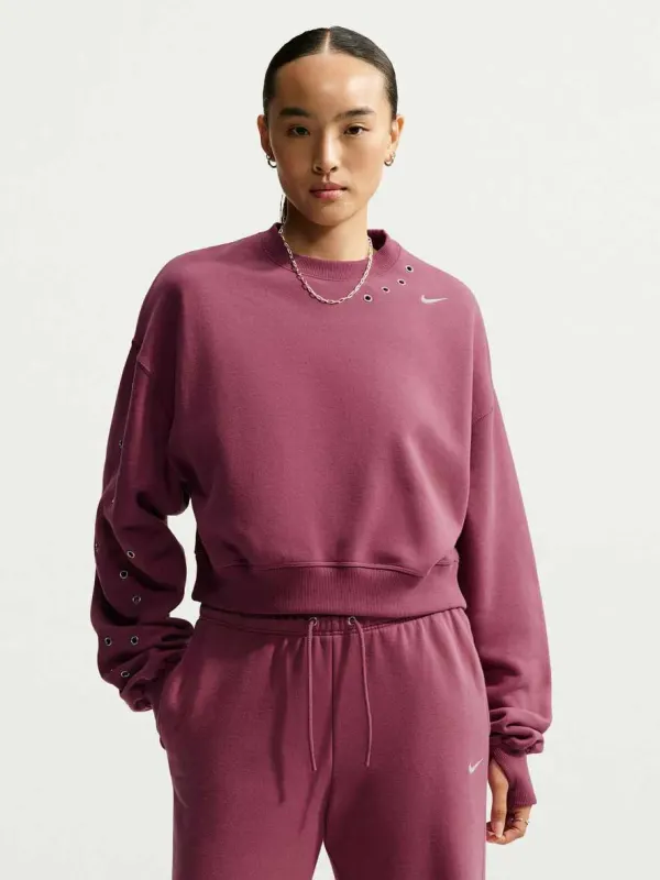 Bluza W Nk Stdo Flc Mw Os Crop Crew
