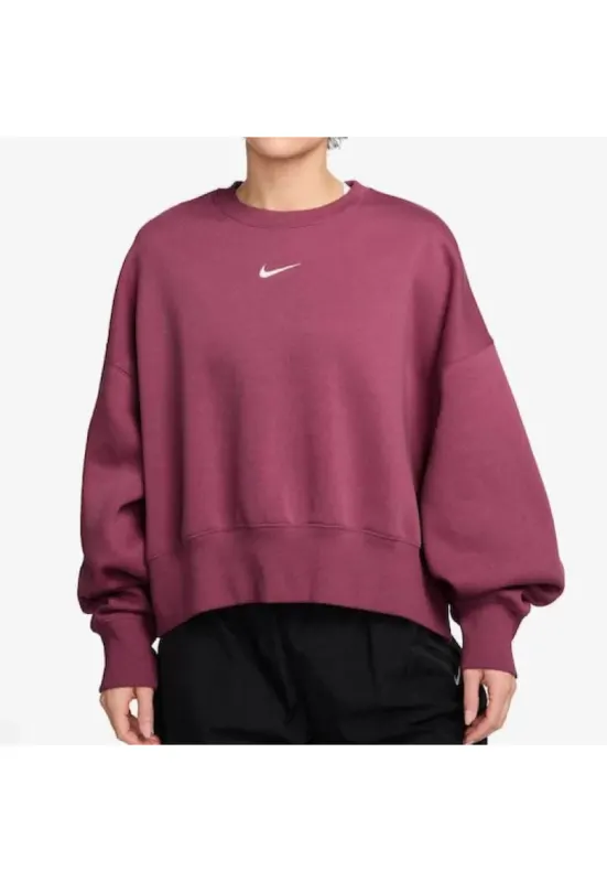 Bluza W NSW PHNX FLC OOS CREW-DQ5761-635