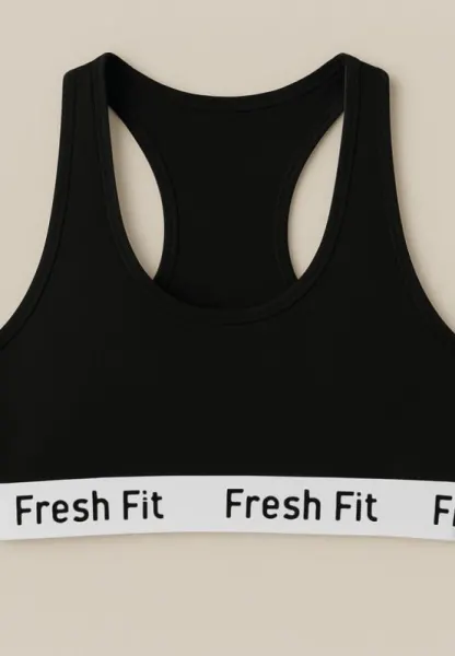 Bustieră sport Fresh Fit ,Culoar Negru,Engros