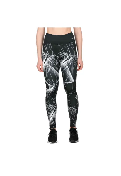 Colanti alergare dama Printed Tights - Negru