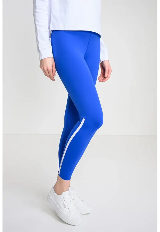 Colanti cu talie inalta pentru fitness - Albastru royal