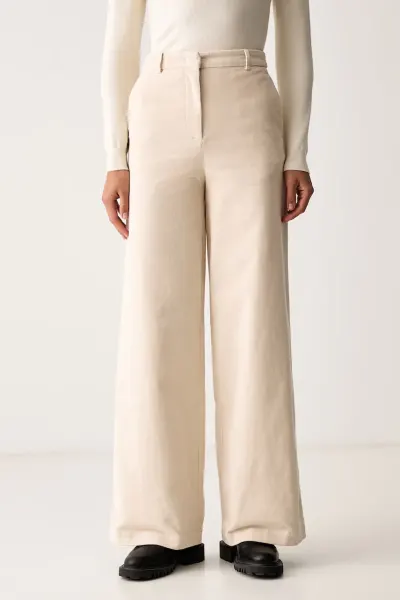 Colmar  pantaloni wide leg pentru femei din bumbac cu elastan