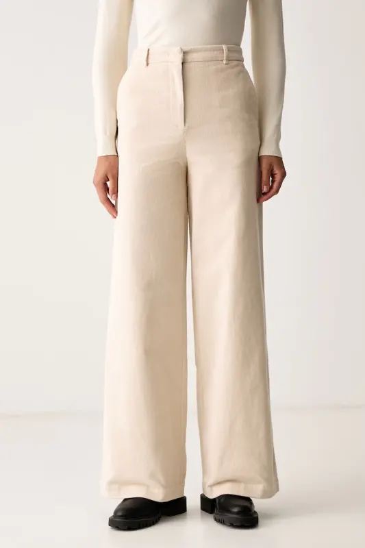 Colmar pantaloni wide leg pentru femei din bumbac cu elastan