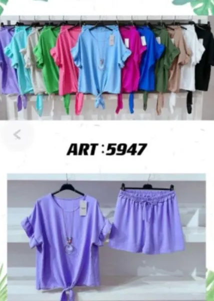 COMPLEU CU PANTALON SCURT DAMA ANGRO