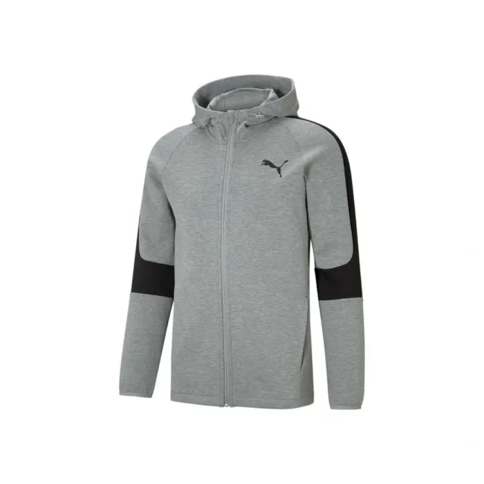 EVOSTRIPE Core FZ Hoodie Medium Gray Hea 585812-03