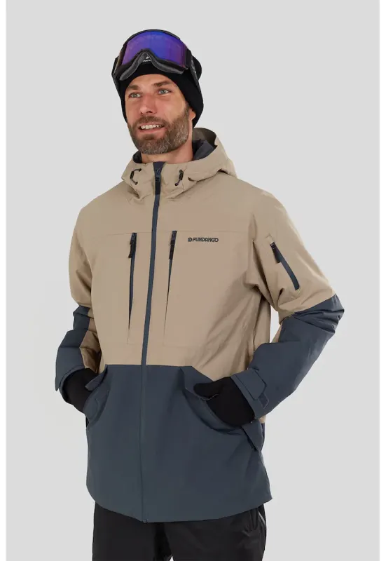 Geaca cu aspect contrastant - pentru schi Baily Allmountain - Albastru prafuit/Maro nisip