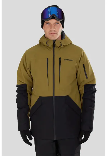 Geaca cu aspect contrastant - pentru schi Baily Allmountain - Negru stins/Verde fistic