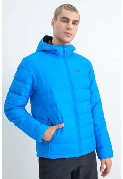 Geaca cu umplutura de puf pentru drumetii Ather - Albastru pal