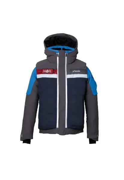 Geaca de schi 3 in 1 barbati -  poliester - cu gluga - mullticolor -