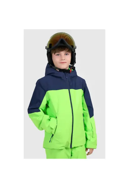 Geaca de schi copii -  verde neon - poliester