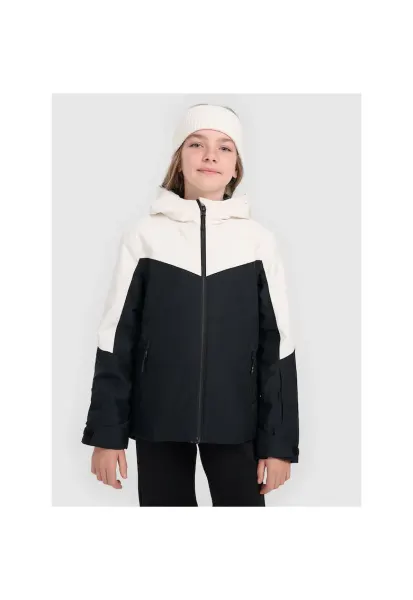 Geaca de schi fete  poliester - neagra - cu gluga -