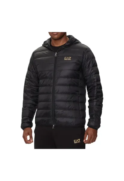 Geaca  EA7 Core Identity Packable Down Hood 38267 - Auriu/Negru