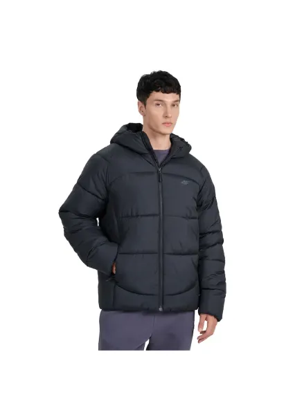 Geaca trekking barbati  neagra - poliester