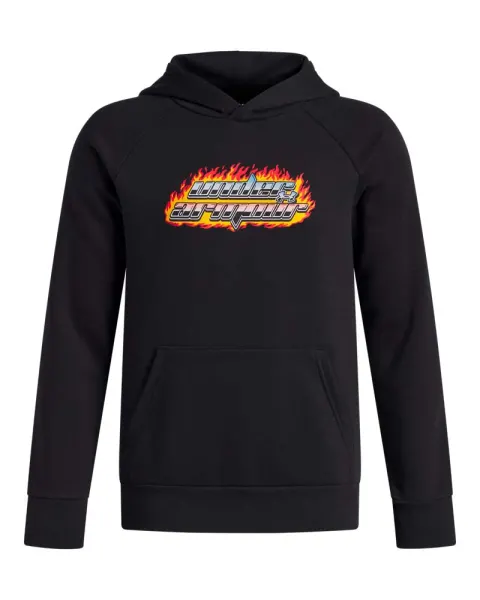 Hanorac Baieti RIVAL FLEECE FLAMIN HOODIE Under Armour