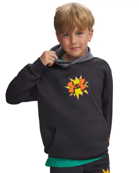 Hanorac Baieti RIVAL FLEECE GRAPHICS HOODIE Under Armour