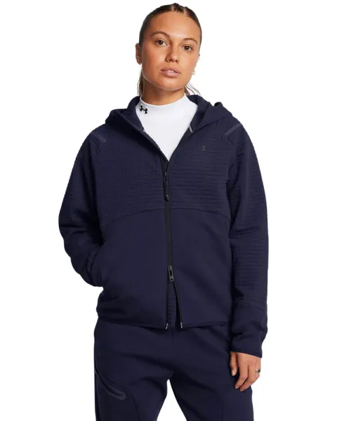 Hanorac Dama UNSTOPPABLE FLEECE GRID FULL ZIP Under Armour