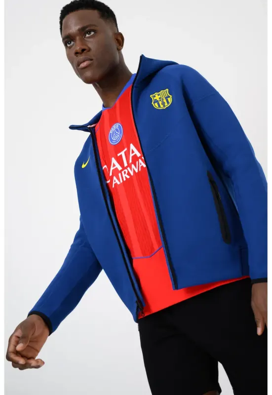 Hanorac pentru fotbal FCB - Galben neon/Albastru royal
