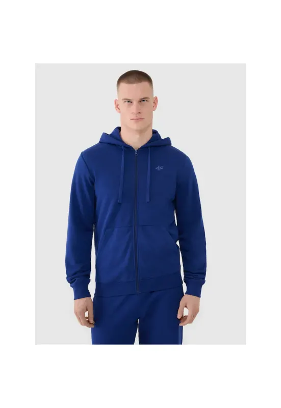 Hanorac sport barbati albastru - bumbac poliester