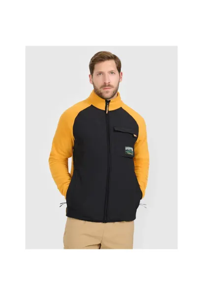 Hanorac sport barbati  guler ridicat - 4FWarm - portocaliu - material de grosime medie