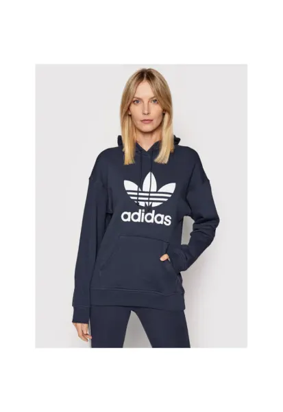 Hanorac sport dama  cu gluga - bleumarin