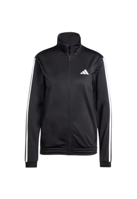 Hanorac sport dama - Essentials Tricot - 3 dungi - tricot - negru