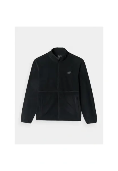 Hanorac sport dama  fleece - guler inalt - negru