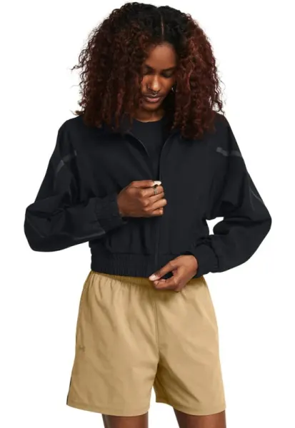 Jacheta crop de trening Unstoppable - Negru