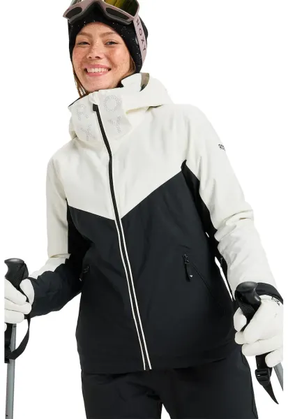 Jacheta cu gluga pentru ski Free Jet Block - Alb/Negru