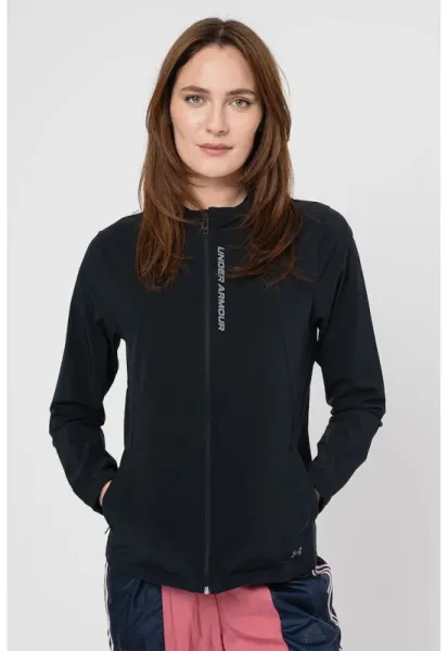 Jacheta slim fit cu gluga - pentru alergare OutRun The Storm - Negru