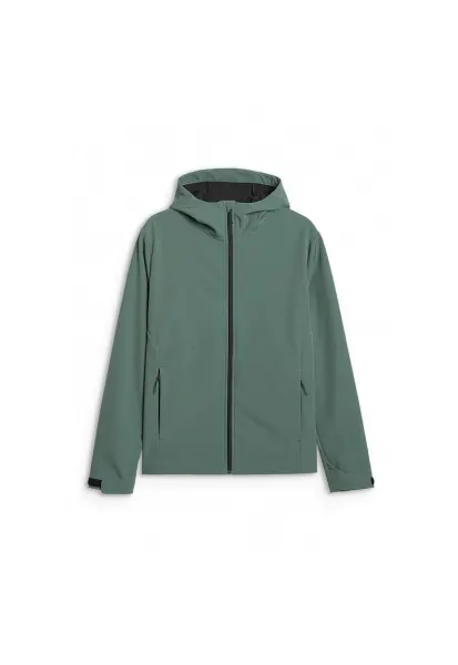 Jacheta softshell barbati  rezistenta la vant - membrana 5000 - verde - poliester - cu gluga