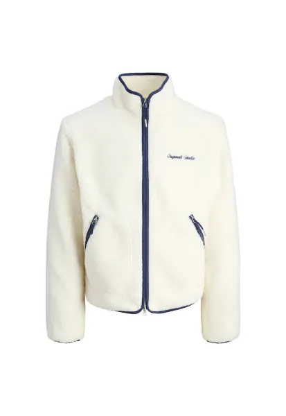Jacheta sport barbati - Jack Jones - poliester - ecru/albastru -