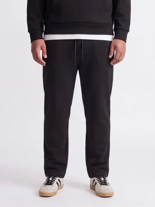 Jack & Jones Plus Pantaloni de trening barbati big sizes, cu talie medie, croiala Relaxed fit, JPSTKANE BRADLEY, Negru (SELECTATI MARIMEA: 48)
