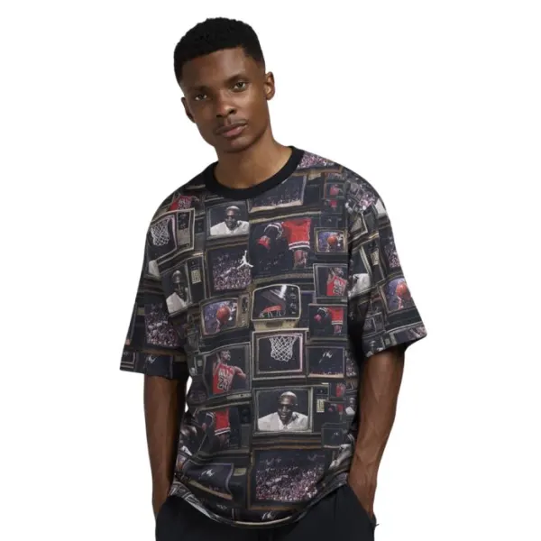 M J BRK TV AOP SS CREW HQ8946-010