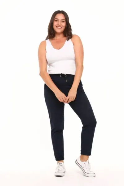 Pantaloni batal, sport-casual, cu manseta si buzunare cod 464-2, en-gross