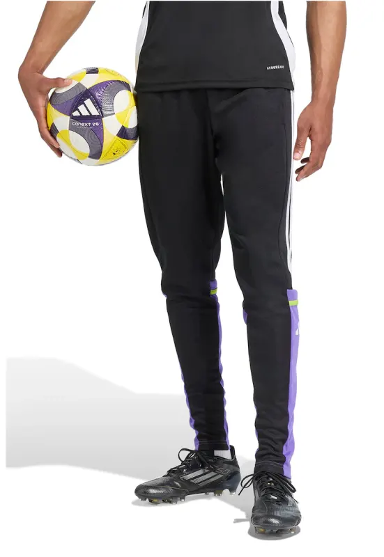 Pantaloni conici pentru fotbal Squadra 25 - Albastru pastel/Negru