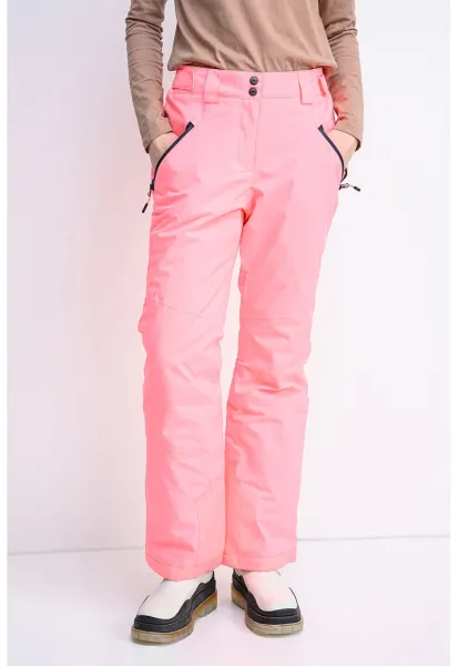 Pantaloni cu buzunare cu fermoar pentru schi - Roz somon